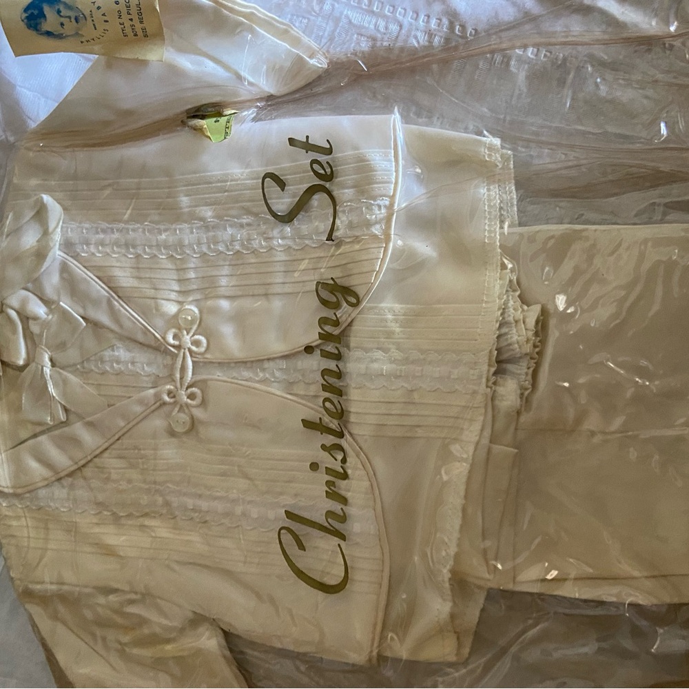 Elegant Cream Christening Set for Women